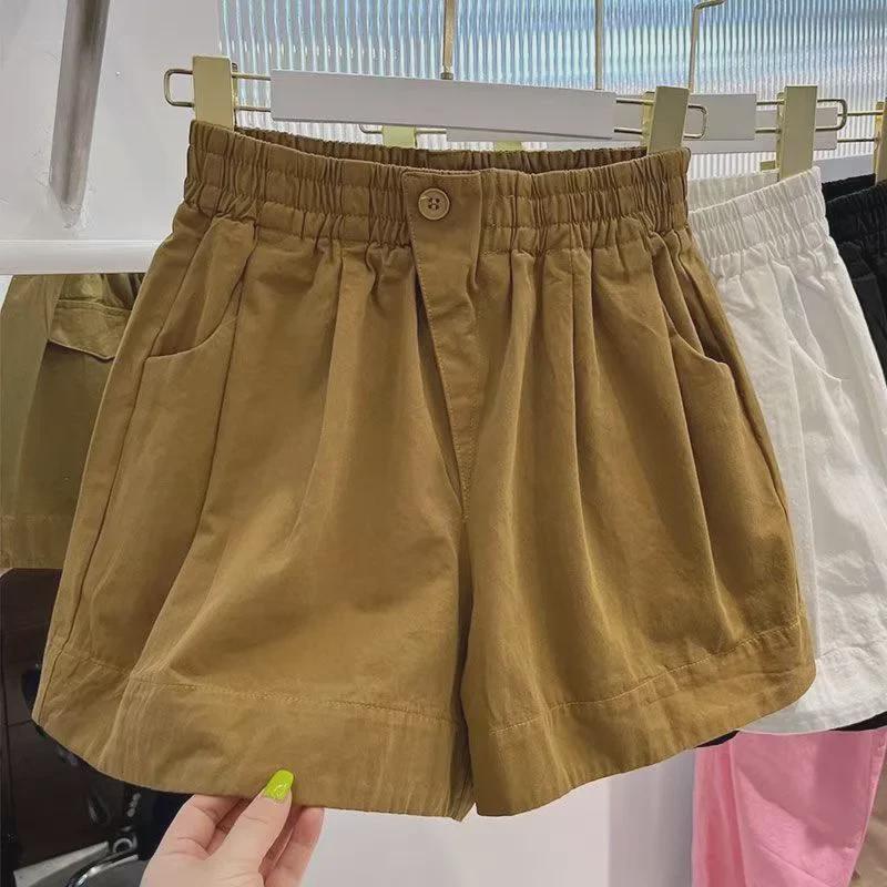 Women's High-Waisted Summer Shorts: Slim, Loose, Versatile Straight Pants for Casual Outdoor Wear