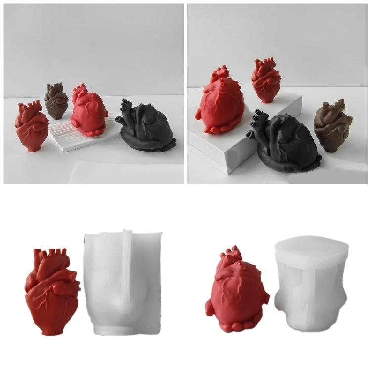Simulated Heart Candle Molds Resin Molds for Making Candle Soap