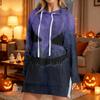 Women's fashion casual long-sleeved Halloween printed hooded sweater top