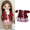 For Blythe Doll Winter Flower Coat Outfit Clothing Princess Dress Skirt Lace Maid Fastfood M Clothes OB24 OB22 1/6 Accessories