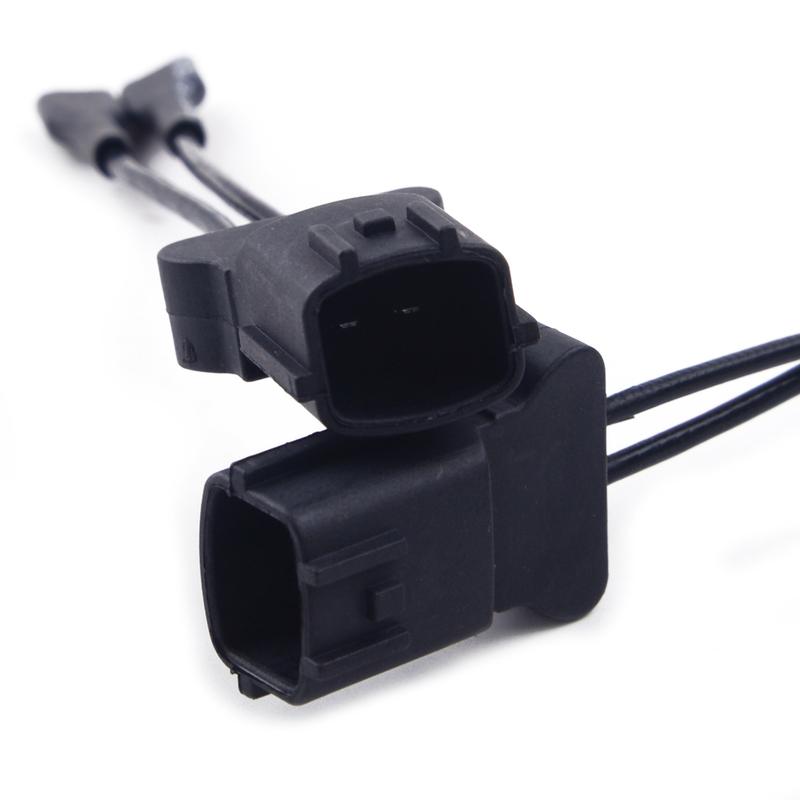 2Pcs Plastic Black Car Horn Speaker Wiring Adapter Harness Pigtail Socket Fit for Hyundai 11cm Length