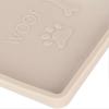 Silicone Pet Feeding Mat for Food and Water Prevent Spilling Waterproof Pet Feeding Placemat for Dog Cat Beige