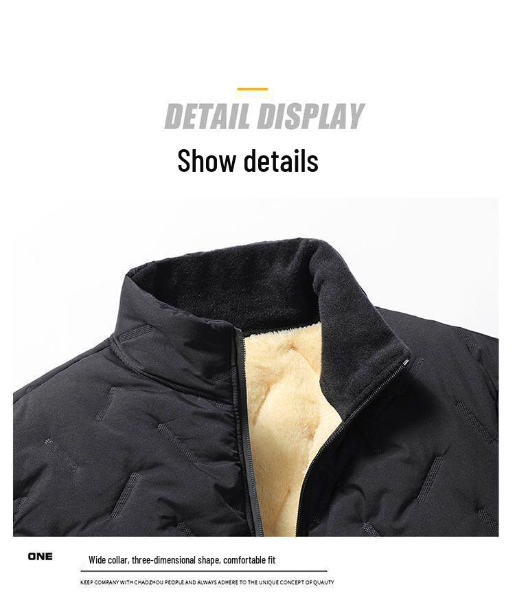 Men's Youth Lambskin Cotton Winter Coat - Thick, Warm, Velvet-Lined, Loose Fit