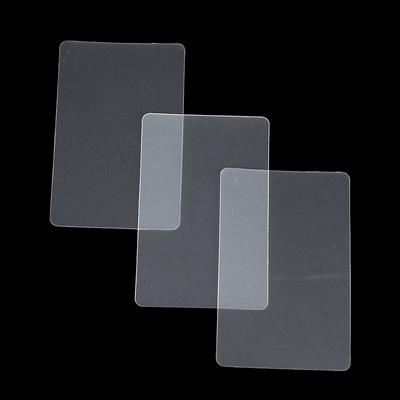 10Pcs Blank Transparent Business Card Waterproof For School Office Supplies