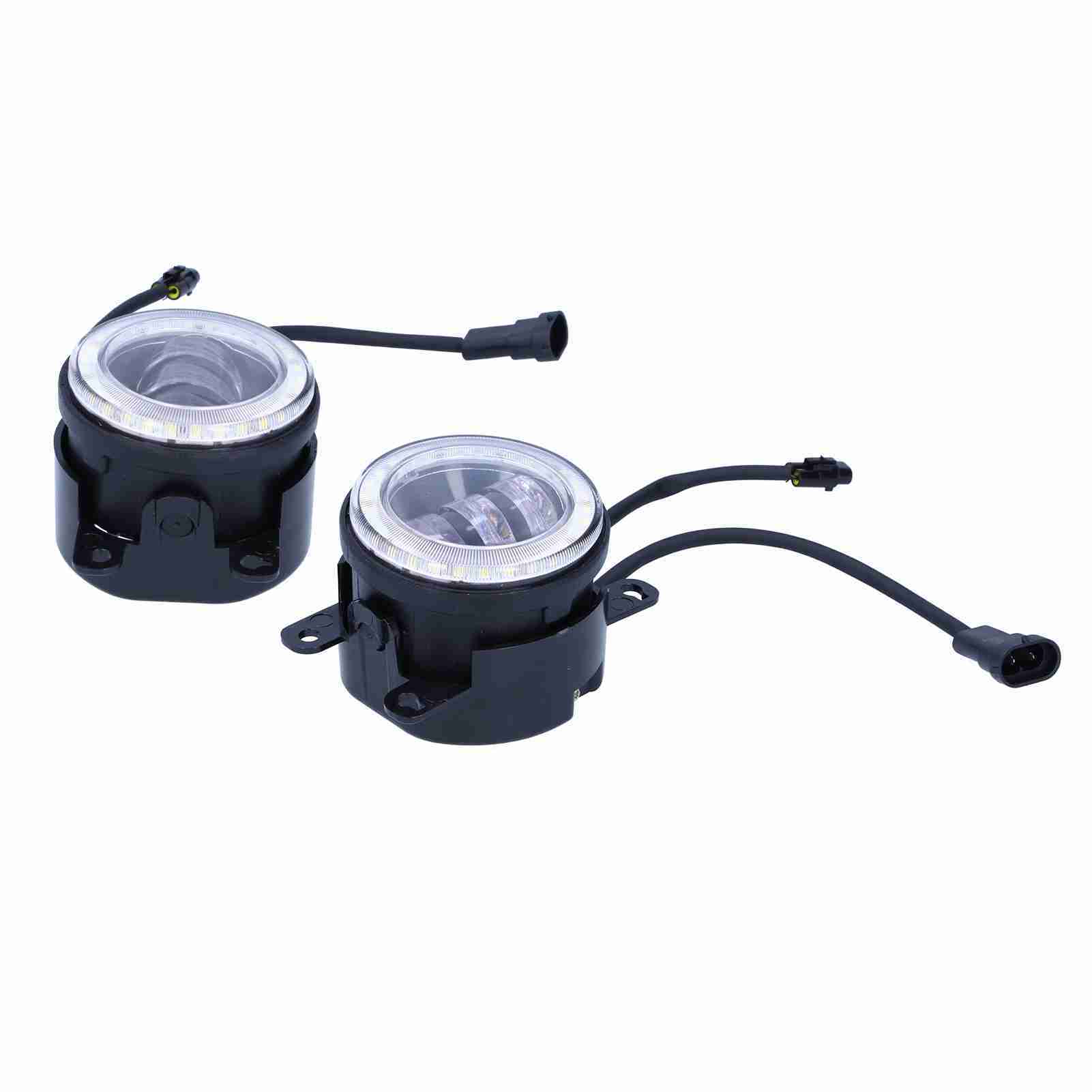 

12 В светодиодные противотуманные фары Angle Eyes, белые, желтые, двухцветные, высокая яркость, подходят для Honda