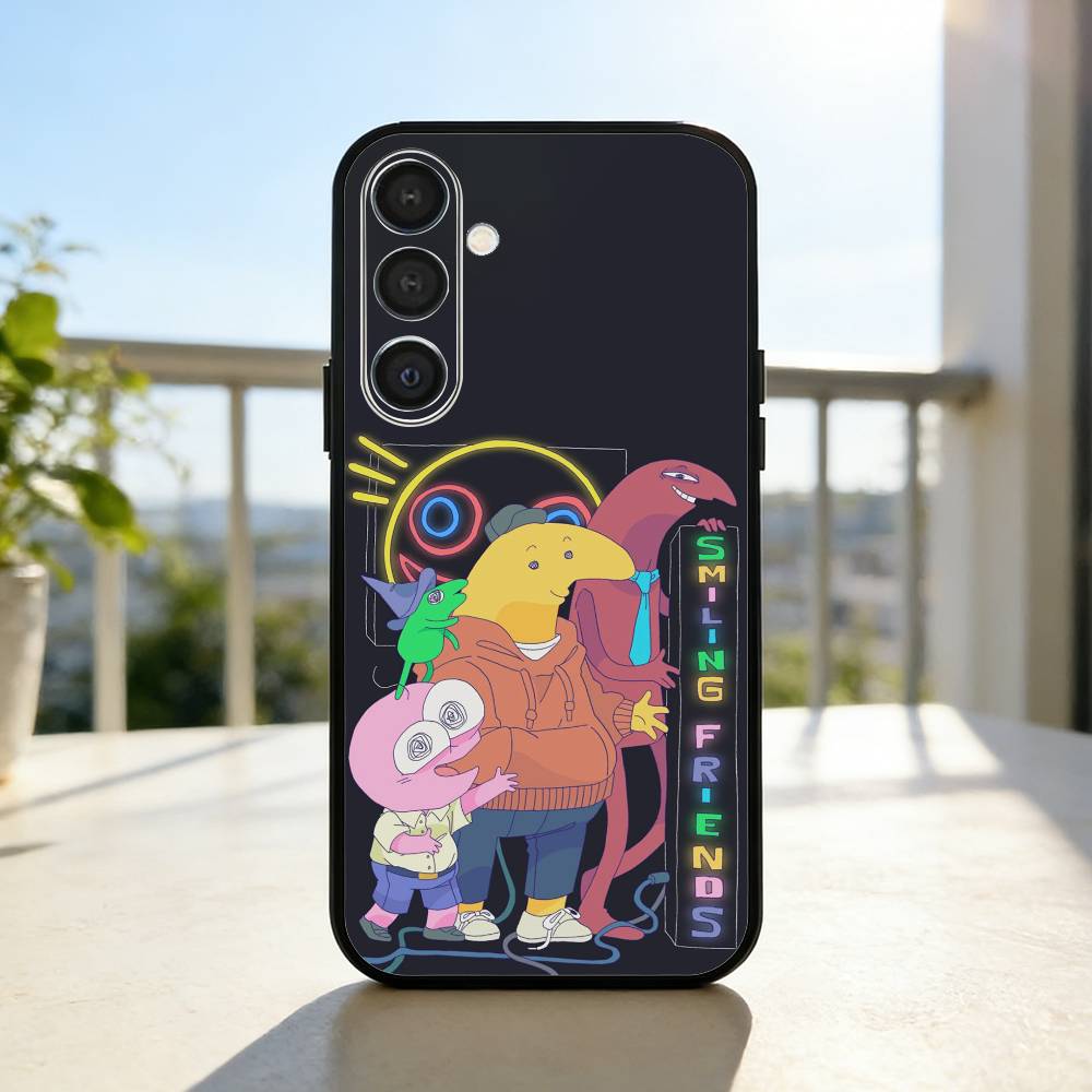 S-Smiling F-Friends Pim Charlie Phone Case For Samsung A73,72,71,53,52,51,22,91,80, Soft Black Cover