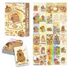 Glitter Lomo Cards Cartoon Capybara Collection Cards Lovely Capybara Photocards  Gift