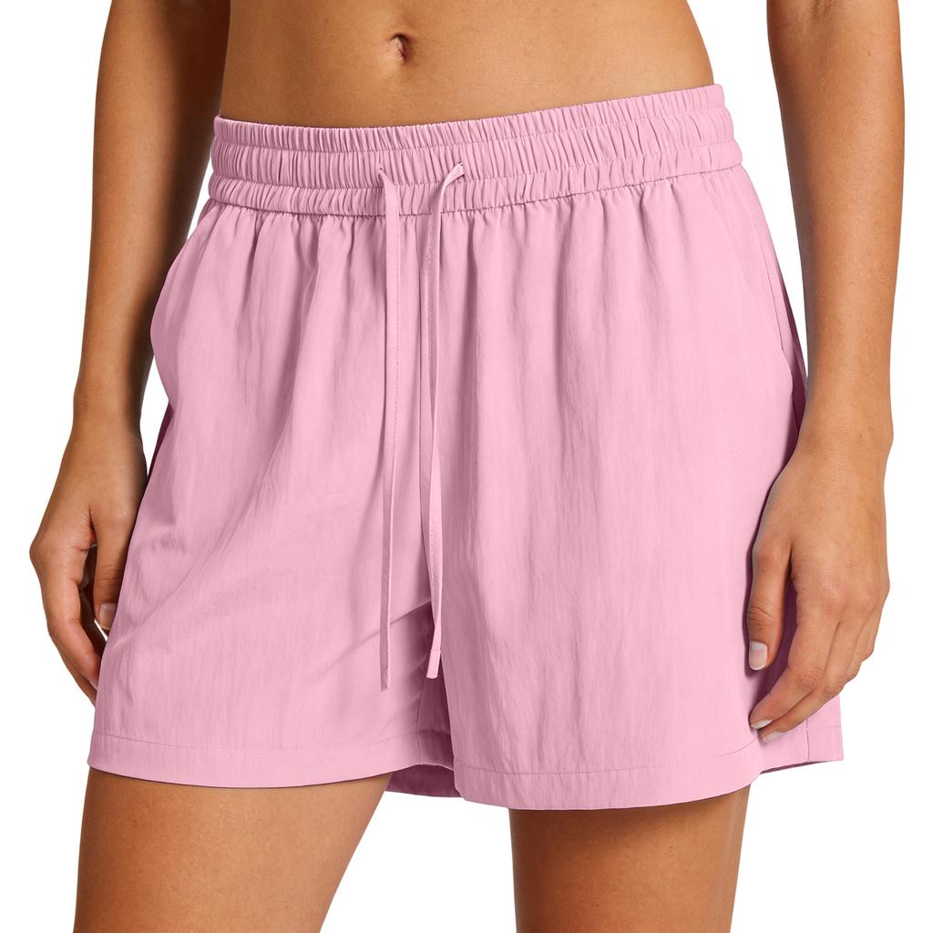 Women’s Relaxed Fit Elastic Waist Shorts with Drawstring Casual Lightweight Soft Fabric Loose Fit Design for Everyday Wear