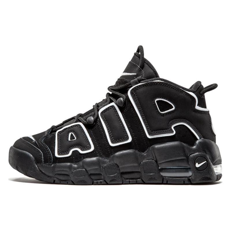 Nike Air More Uptempo Black White GS Sneakers 415082-002 35.5