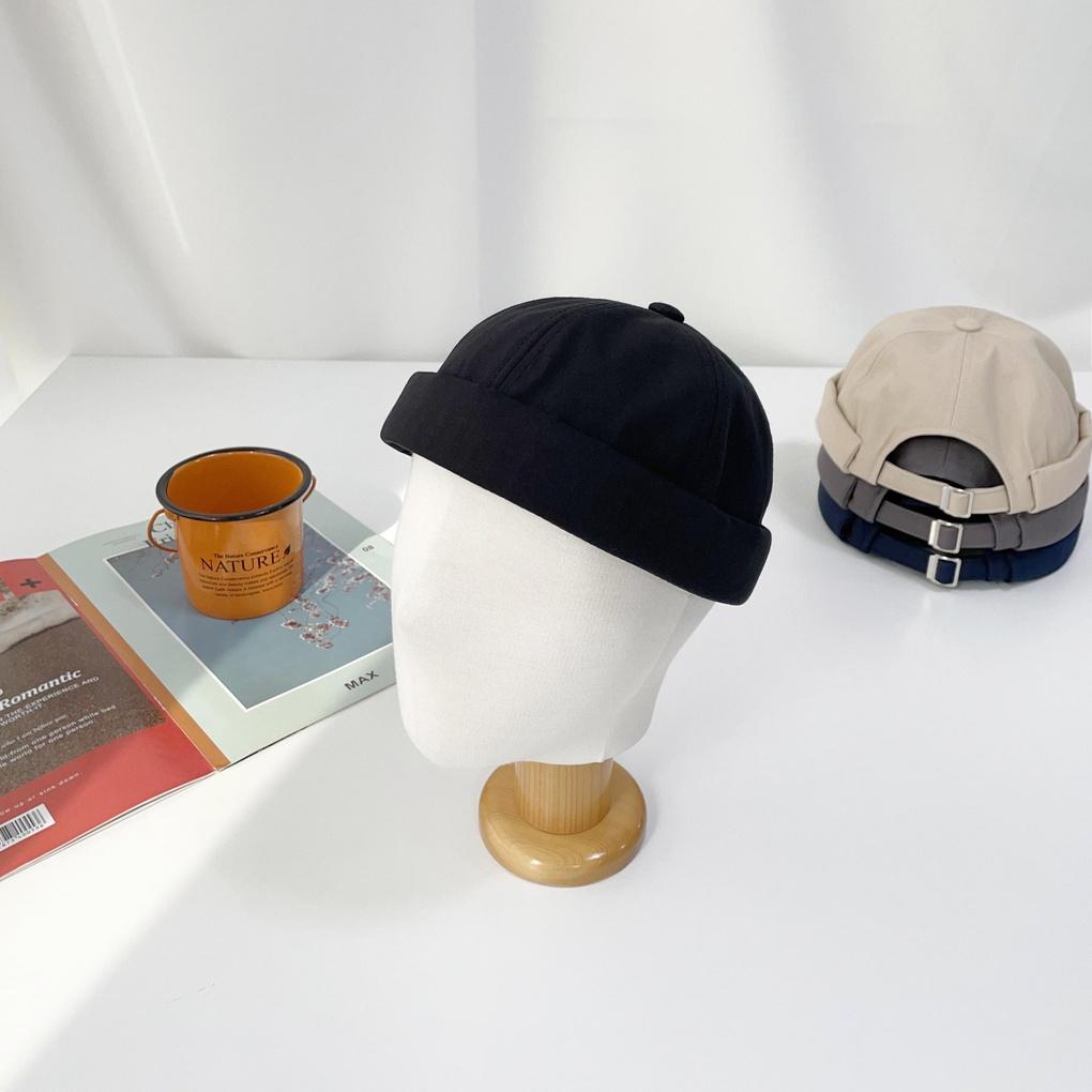 Men's and Women's Spring and Summer Beanie Hat, Plain Herringbone Watch Cap