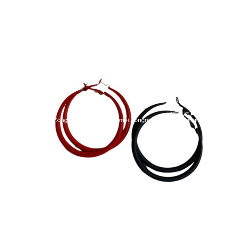 Candy-Colored Exaggerated Hoop Earrings: Bold, Colorful Large Circle Earrings for a Trendy, High-End Look