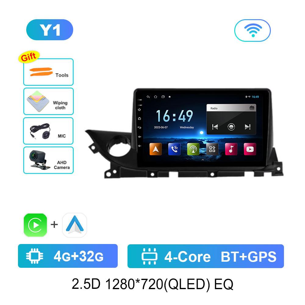 Video Multimedia Player Car Android 14 WiFi QLED Screen for Mazda 6 Mazda6 III 3 GJ GL ATENZA 2018 - 2021 GPS Navigation BT