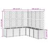 Planter with Trellis White 160x160x140 Cm PP