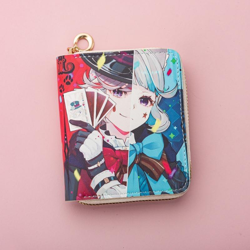 Anime Short Wallet Teen Fashion Simple Change Bag Card Bag Wallet