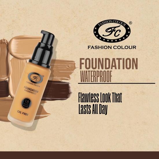 Fashion Colour Cream + Oil-Free Waterproof Foundation | Semi Matte Finish With 20 Spf | Oil Free | Hydrating Liquid Foundation | 18Hr Long Wear | 30ml