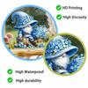 Spring Gnome Window Clings Floral Berries Gnome Glass Stickers Double-Sided Reusable Static Decals