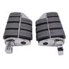 ZCJSZP 1 Pair Foot Peg Mount, Footrest, Foot Peg, Suitable for Softail Dyna, Sportster XL (Style 2 Silver)