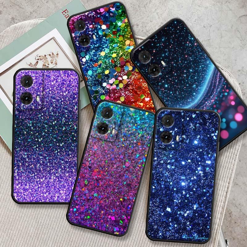 Shining creative patterns For Motorola G85 Edge 50 G24 G35 G14 G04 40 G72 G34 G G54 G13 G32 5G Black Phone Case