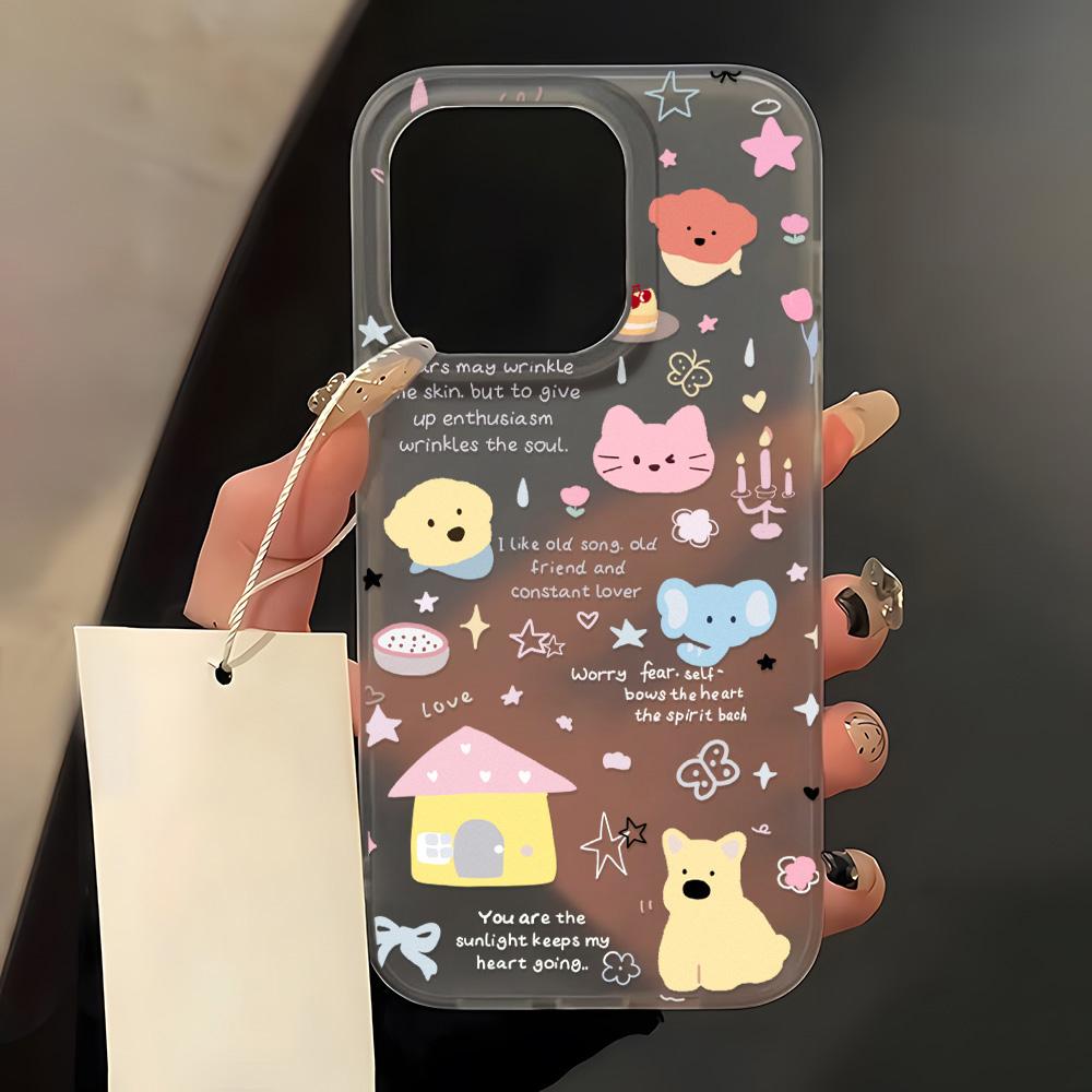 Silicone Phone Case for iPhone 11 Funda iPhone 15 Pro Max 16 13 14 Plus 12 Mini 16promax 15promax Transparent Matte Coque Cover