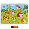 Wooden 3D Educational Grasping Board & Puzzle for Children: Animal & Fruit Theme Cognitive Toy