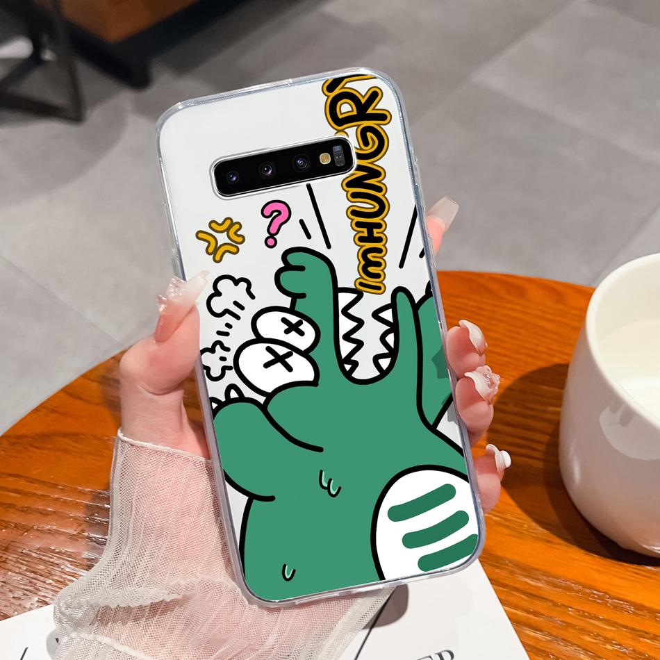 For Samsung S10 Lite Plus S10E Phone Case Creative Stamp Soft Clear Silicone Anti Drop Back Cover For Samsung Galaxy S 10 E Mask