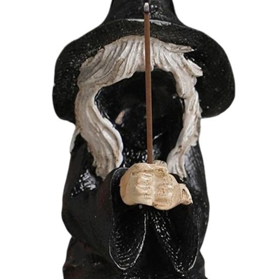 Witch Statue Incense Burner Resin Witch Figurine Incense Stick Holder for Home Kitchen Shelf Decoration