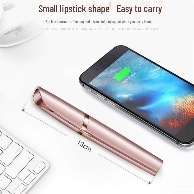 Electric Eyebrow Pencil & Lipstick Set with Rechargeable Eyebrow Trimmer