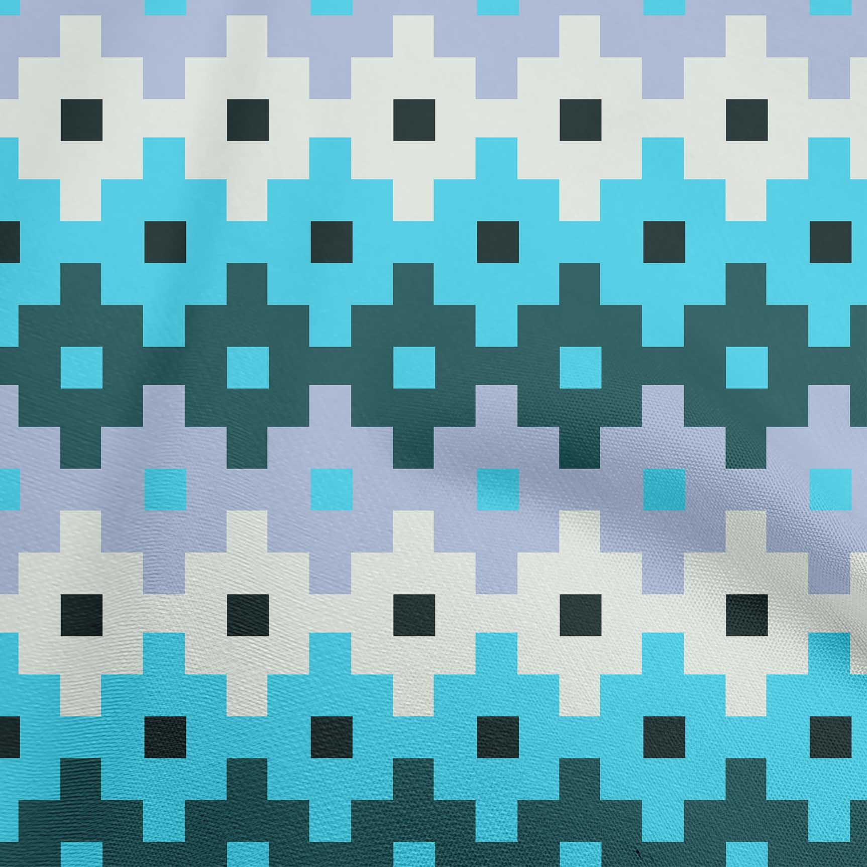 

oneOone Georgette Віскоза Темно-пурпурова тканина Геометричні ремісничі проекти Декоративна тканина з принтом у дворі 42 дюйми 42 Inch Wide - Viscose Chiffon бірюзовий колір синій