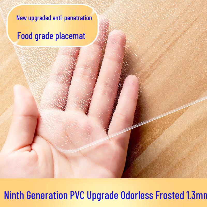 Transparent PVC Table Mat: Oil-Proof, Waterproof, and Dirt-Resistant Dining Table Protector