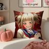Popular HHimiko Toga My Hero Academia Cushion Cover Pillowcase Short Plush Invisible Zipper Room Sofa Cushion Cover