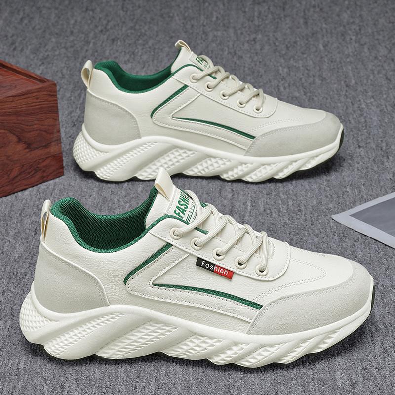 

Large Size Men s Platform Sneakers 2026 New Autumn Waterproof Non Slip Running Shoes Comfortable Fashion Lace Up Casual Shoes 39 бежевый