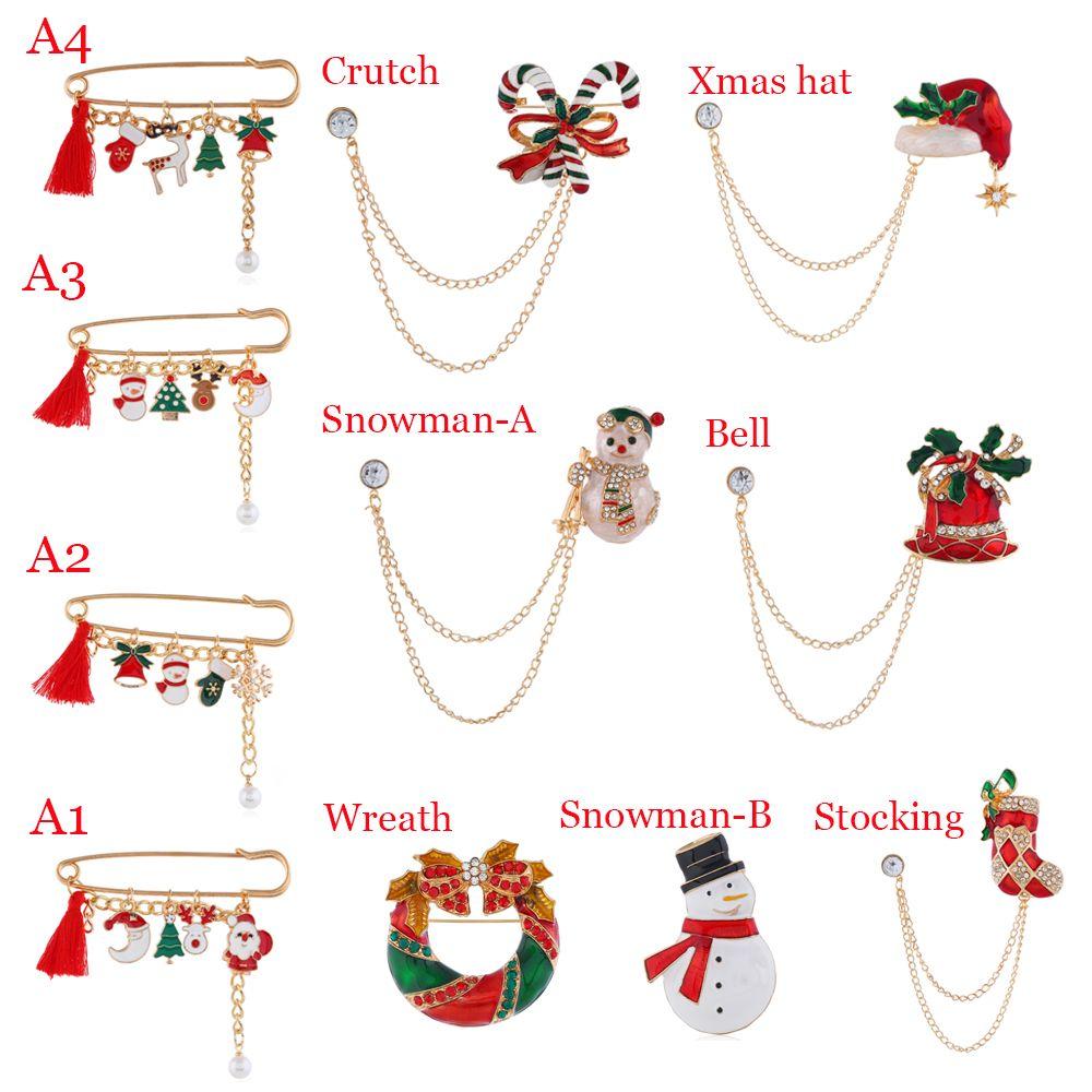 Jewelry Clothing decor Tassel Xmas Costumes Christmas Brooch Santa Claus Badge Pins