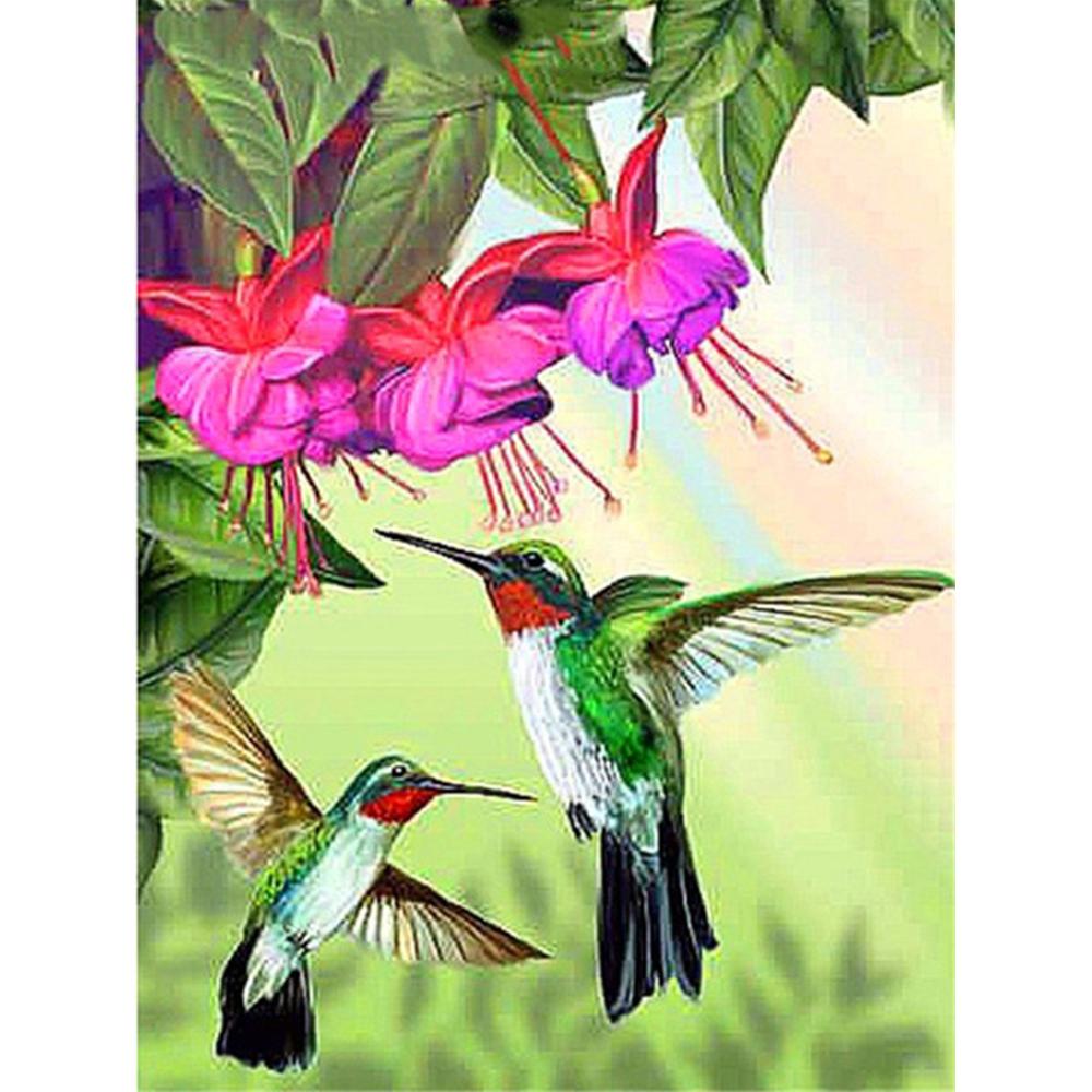Cu toate acestea, pătrat rotund, pictură cu diamant, pasăre, animal, strass, kit, broderie cu diamante 5D, flori, kit de artizanat, decor pentru casă