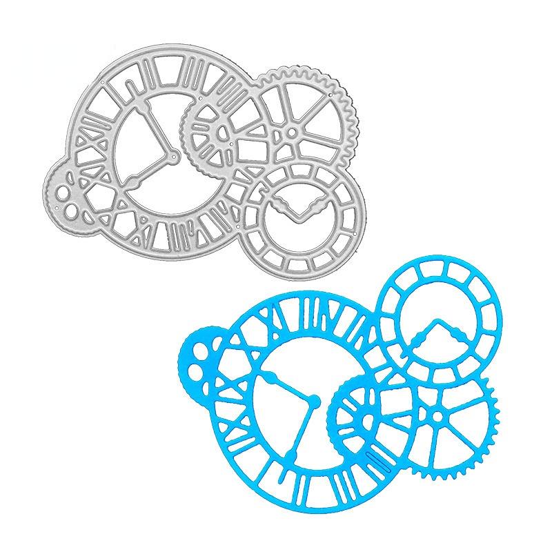 Clock Time Axis Metal Cutting Dies Stencil Scrapbooking Photo Album Card Paper Embossing Craft DIY