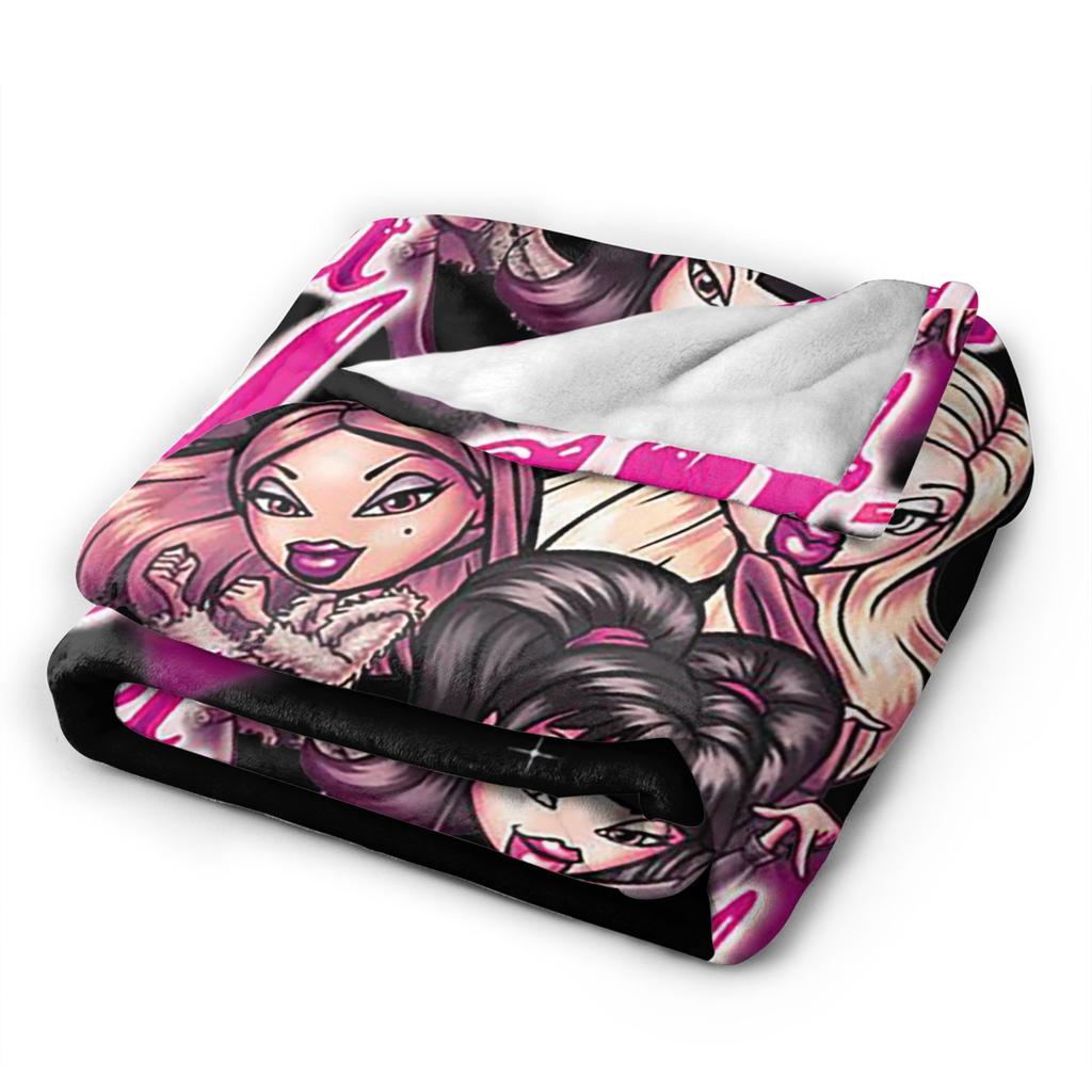Bratz Not Your Sweet Heart Valentine's Day Blanket Velvet Lightweight Thin Throw Blankets for Home Couch Bedspread