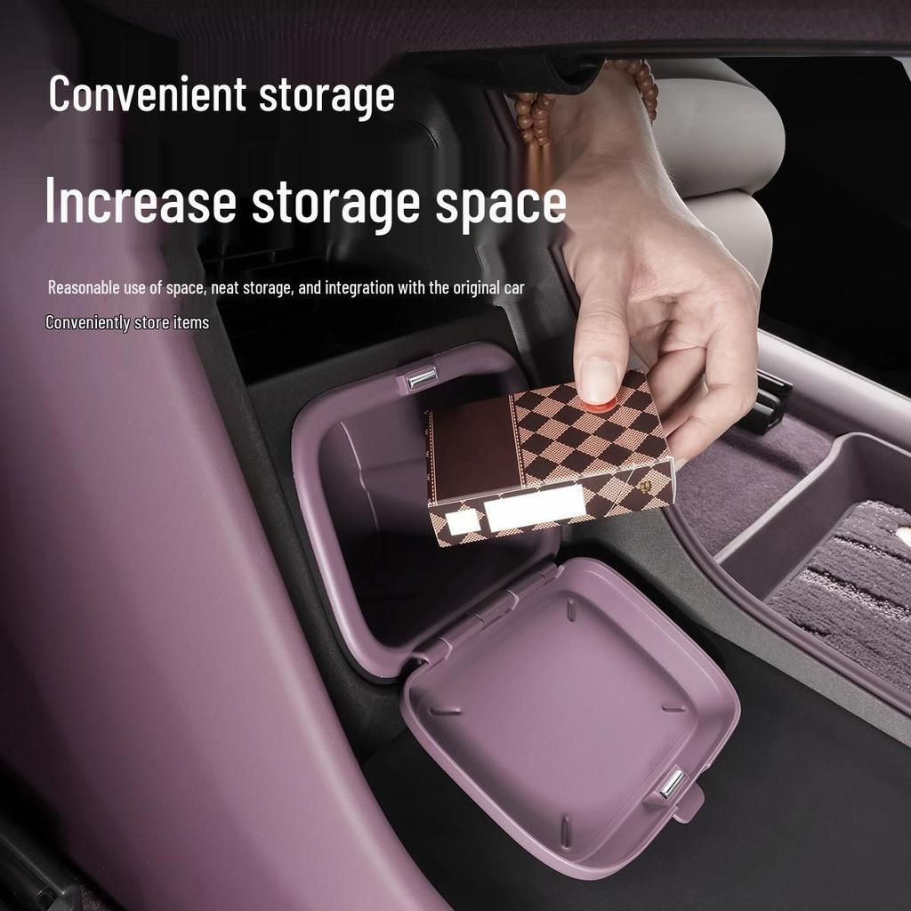 Applicable for Xiaomi YU7: Center Console Storage Box & Magnetic Trash Can