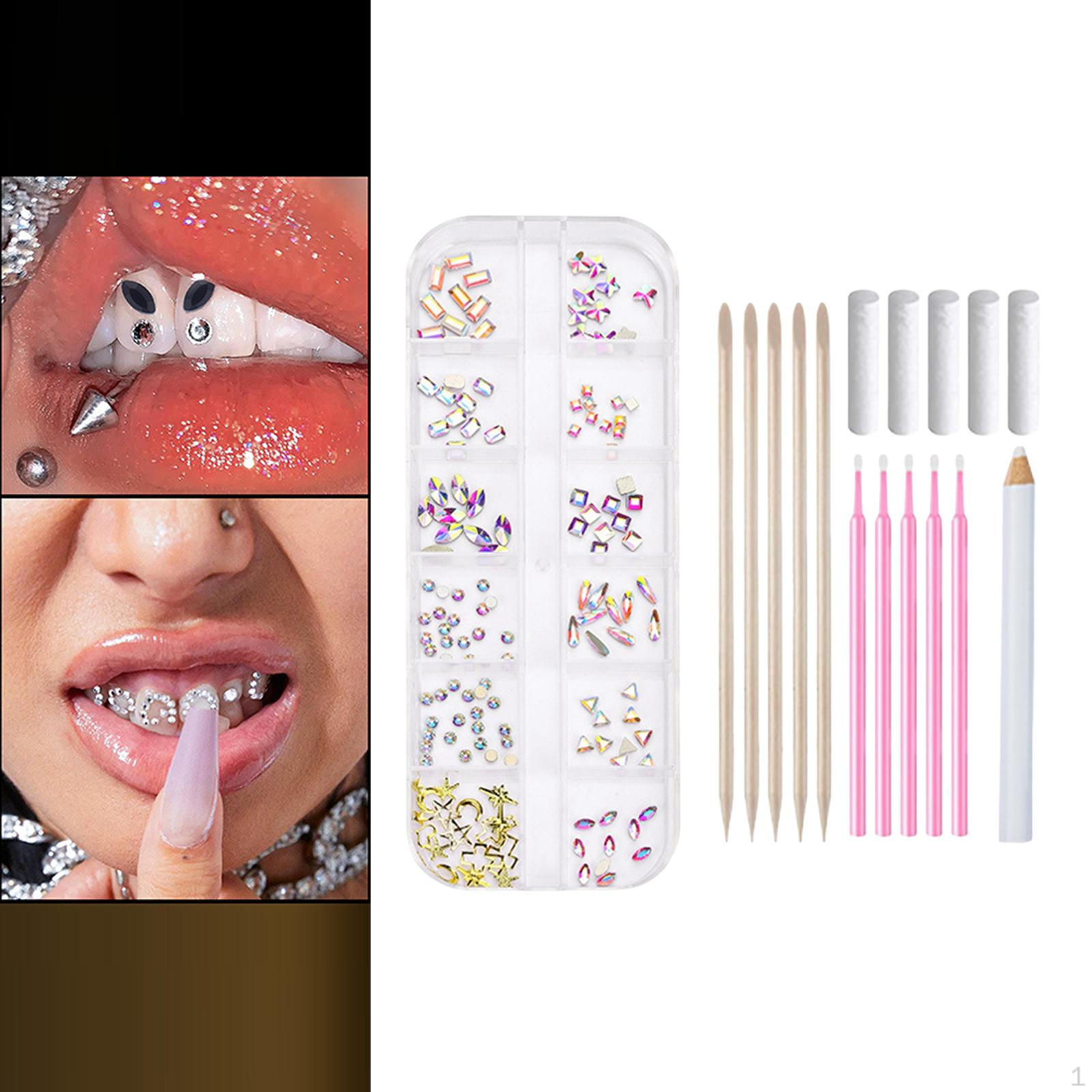 

Tooth GEM Kit Ornaments Teeth Jewelry for Gatherings Parties Photo Props Multi