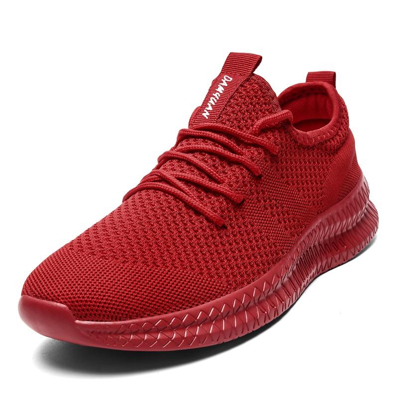 Fujeak-zapatillas de deporte cómodas para hombre, zapatos informales, transpirables, para ocio, de punto, para caminar, deportivas, atléticas