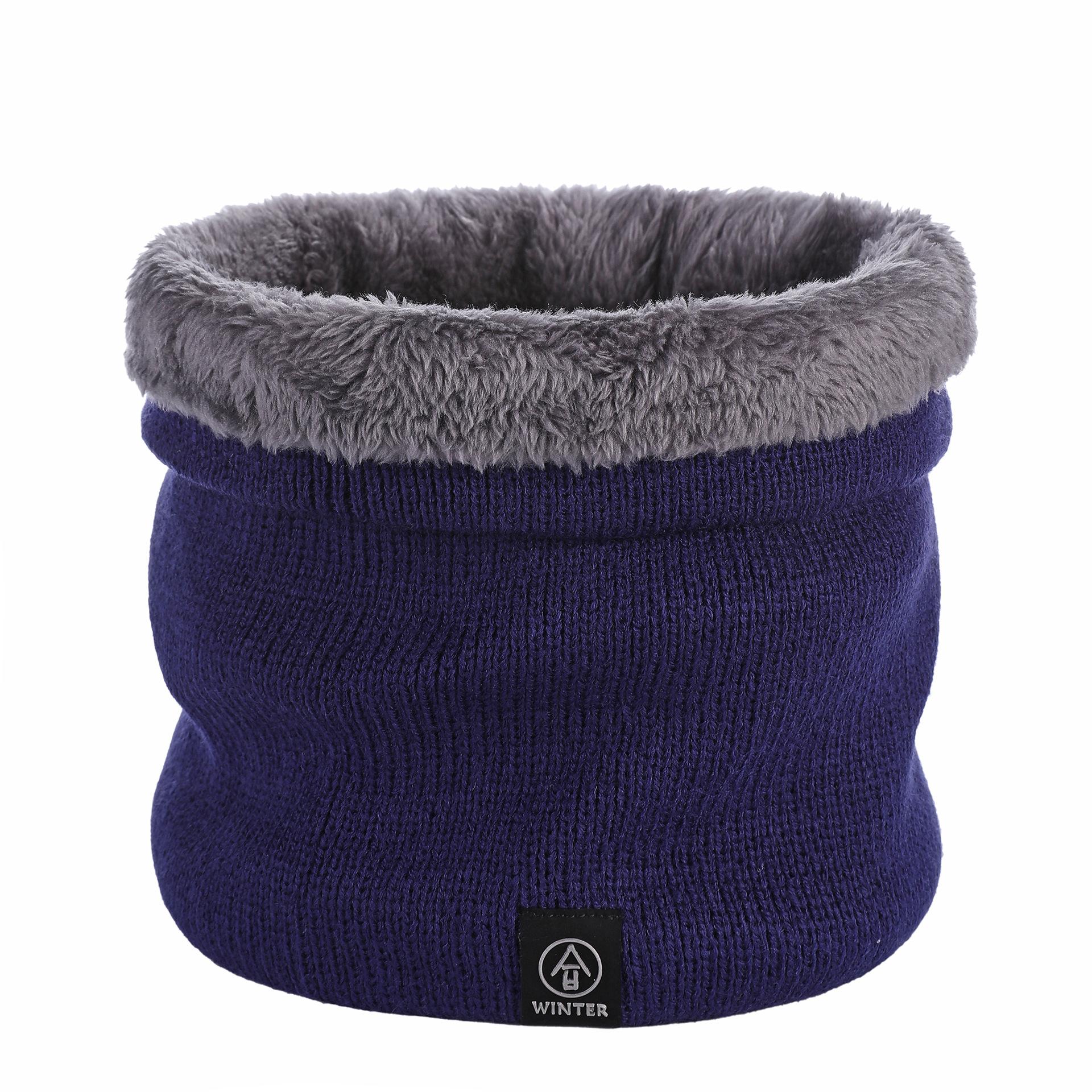 Мужская и женская теплая однотонная шейная повязка на шею для пары — фото 16