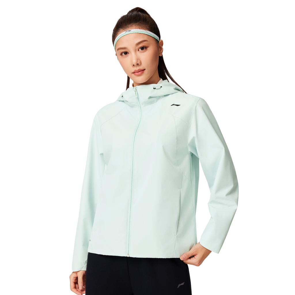 Li-Ning Solid Color Zipper Versatile Loose Hooded Windbreaker Women Outerwear AFDW102-11