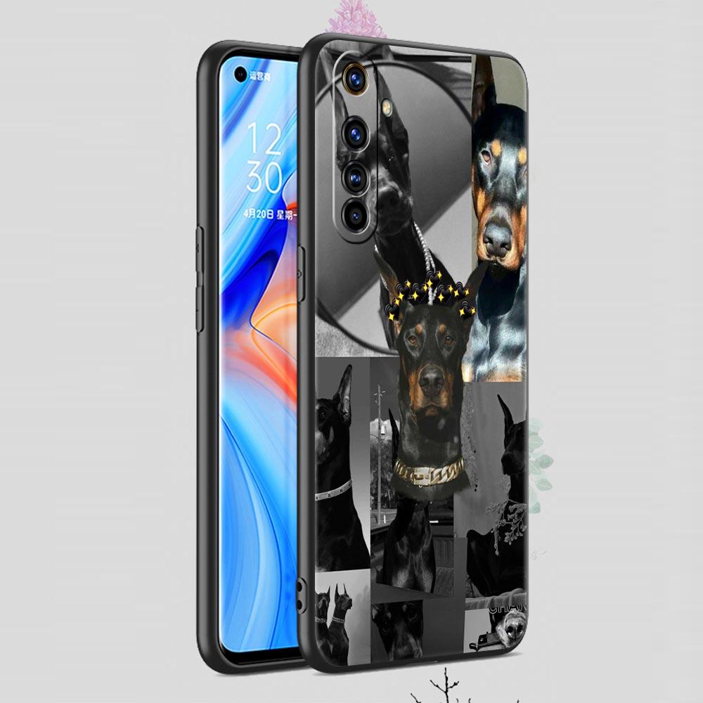 Doberman Dog Case For Realme C67 C63 C55 C53 C35 C25 C21 GT 2 3 5 6 10 11 12 13 Pro Plus 5G Soft TPU Phone Cover Fundas Capa Bag