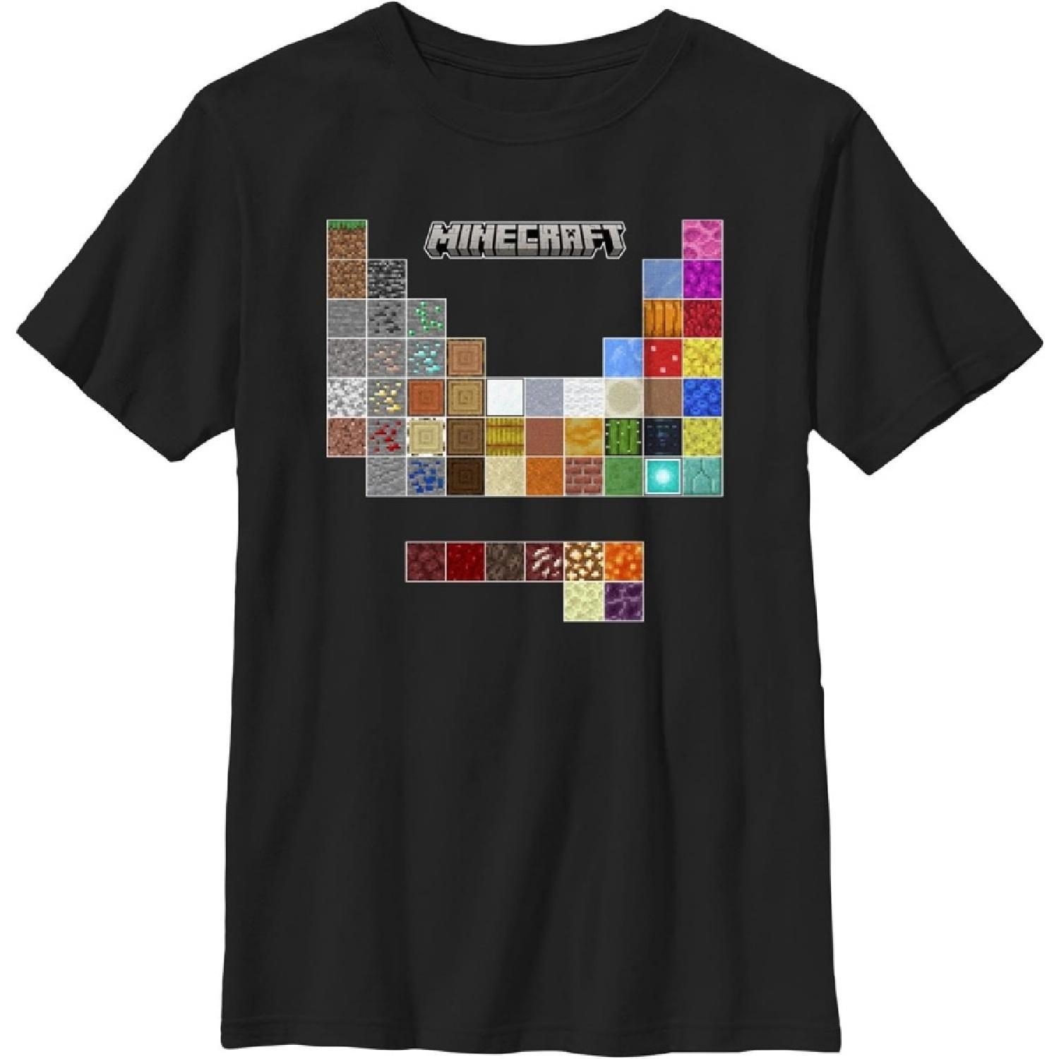 Детская футболка Minecraft Периодическая таблица материалов XXXXXL разноцветный