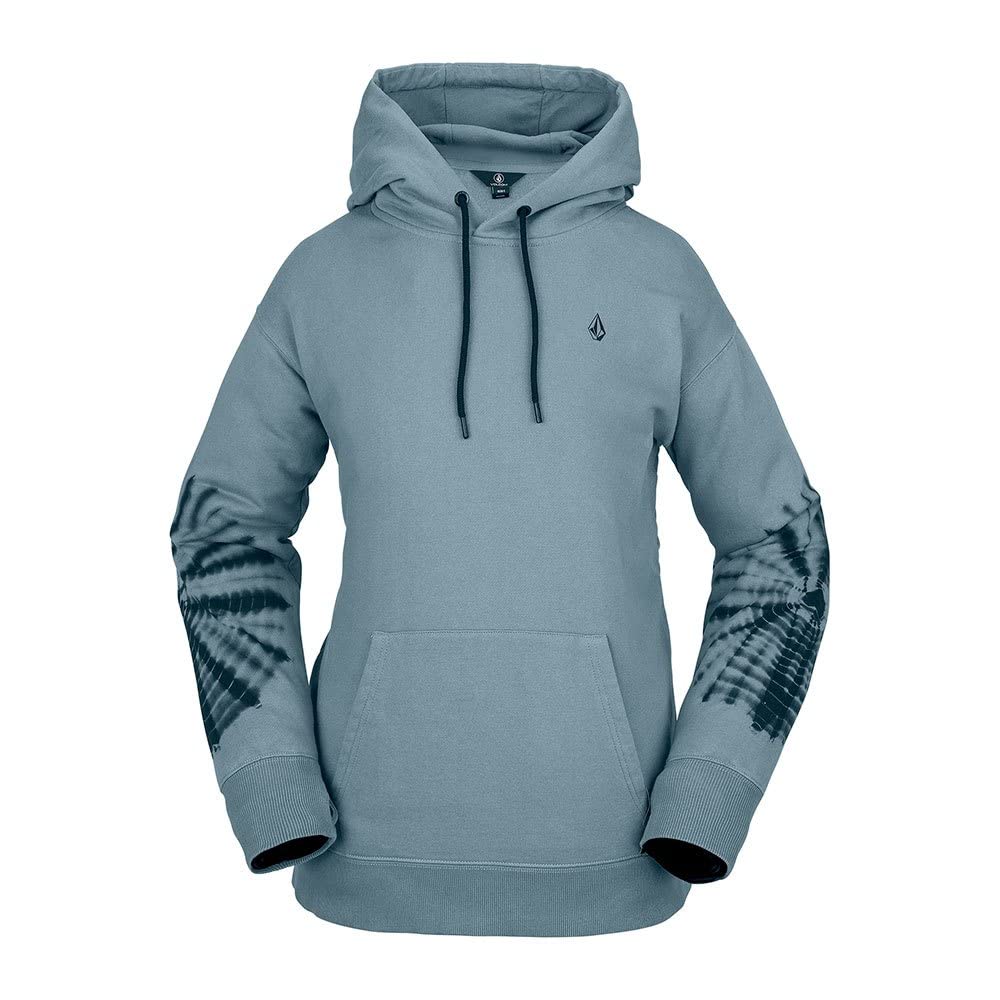 Volcom Thermal Sweatshirt COSTUS with Thumbhole XS Women's (H4152305 / P/O FLEECE) Sleeves, Snowboard, GAH_Green Ash,