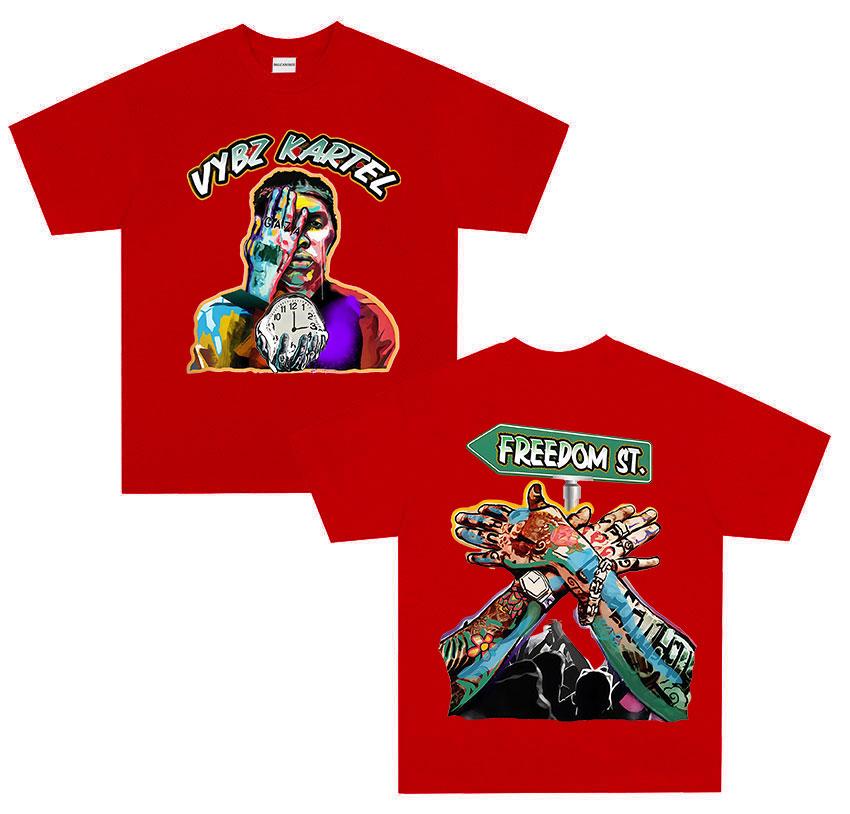 Rapper Vybz Kartel 2025 New Album Graphics T Shirts Unisexs Hip Hop Gothic Hot Sale Tshirts Fashion High Quality Cotton Tees Tops S