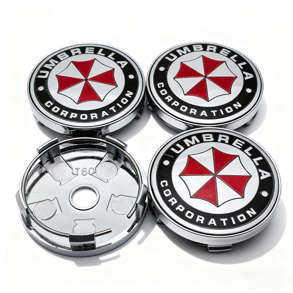 4pcs Umbrella Logo Emblem Badge Car Wheel Center Caps 60MM 56MM Wheel Hub Cap Rim Hubcaps Cover Replace Car Styling Accessories