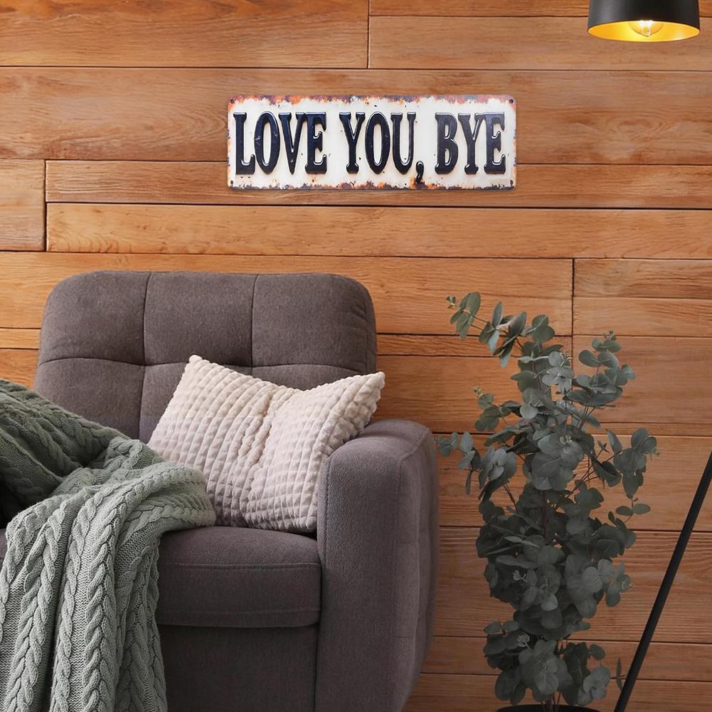 Popular 2D Valentine's Day Flat Wooden Decorative Plaques And Ornaments Hanging Signs Farewell Theme Metal Wall Sign Decoration