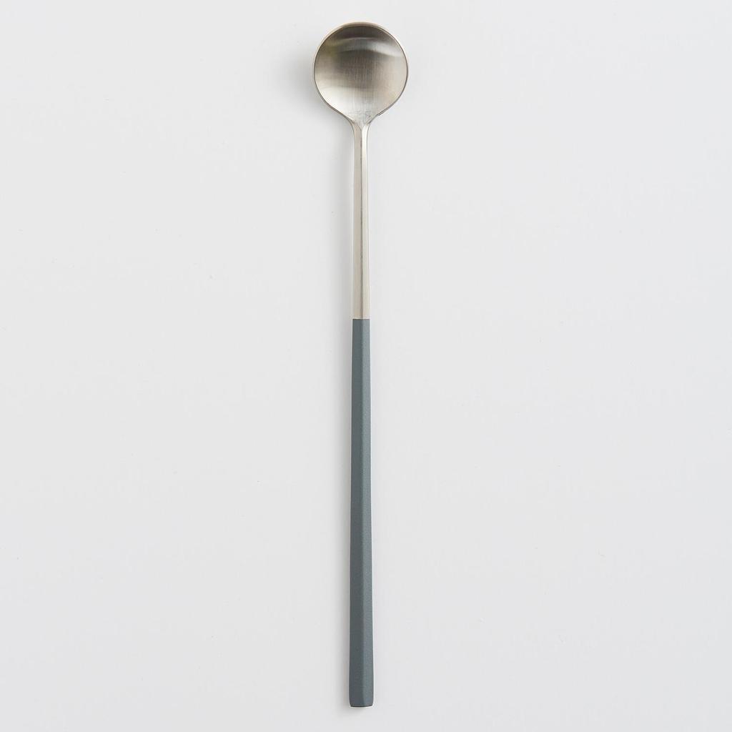 LASSIETTE EBRO PREMIUM Stainless Steel Long Tea Spoon Easy Grip Tableware 4 Color