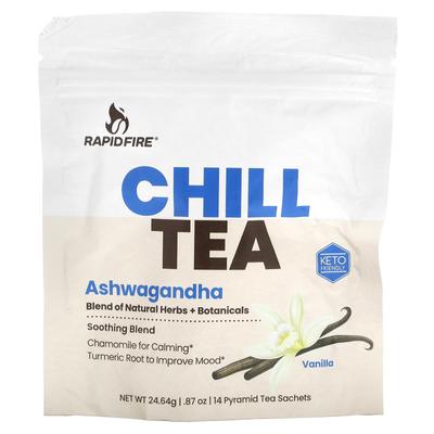 Chilcha, Ashwagandha, Vanille, Pyramidenförmige Teebeutel 14 Stück, 24,64 g(0.87Oz)