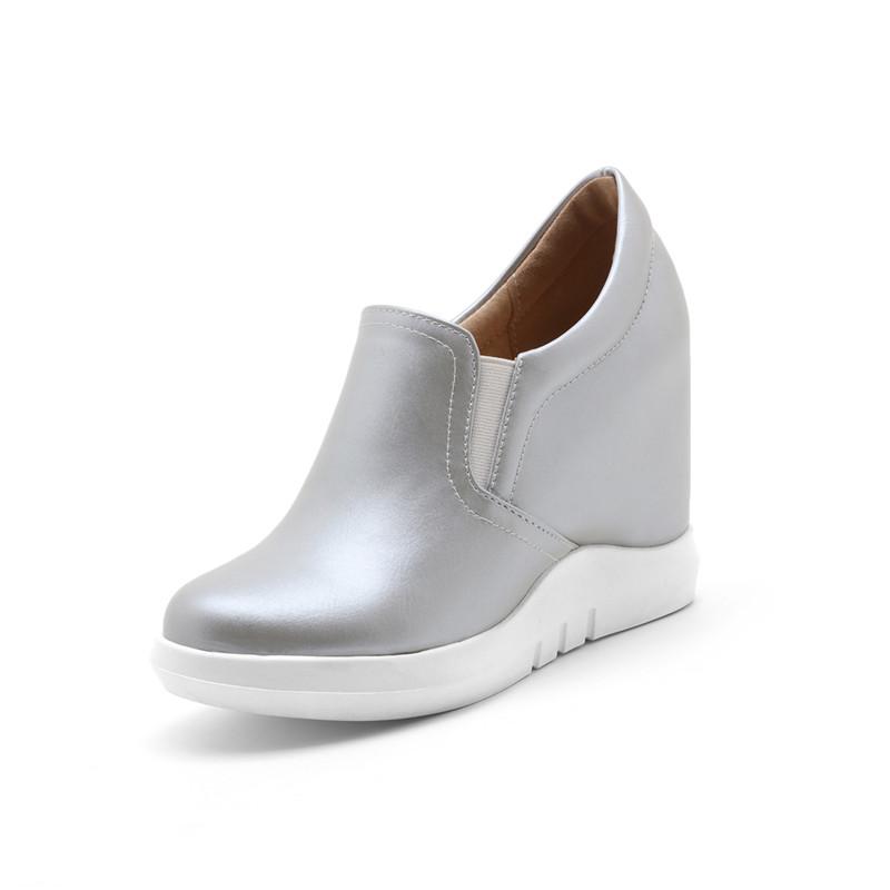 White Wedge Shoes Women Sneakers Spring Autumn Hidden Heels Ladies Loafers Shoes Casual Comfort Wedges Platform Female Shoes