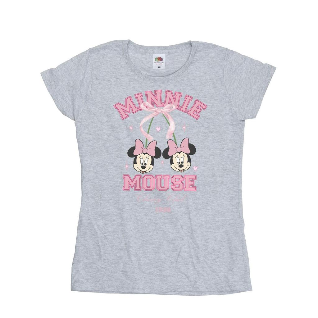 Disney Womens/Ladies Minnie Mouse Cherry T-Shirt
